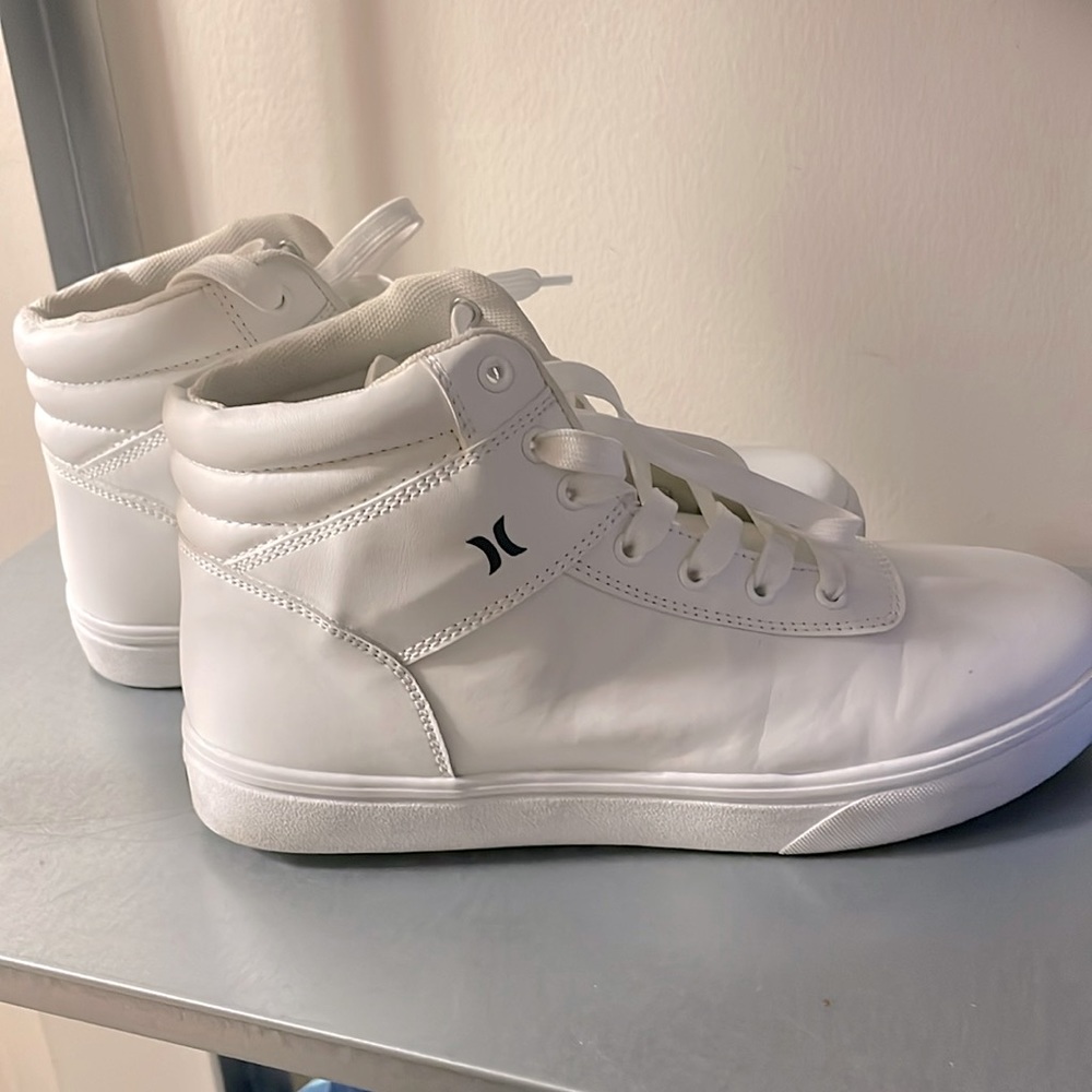 Hurley white high top sneakers